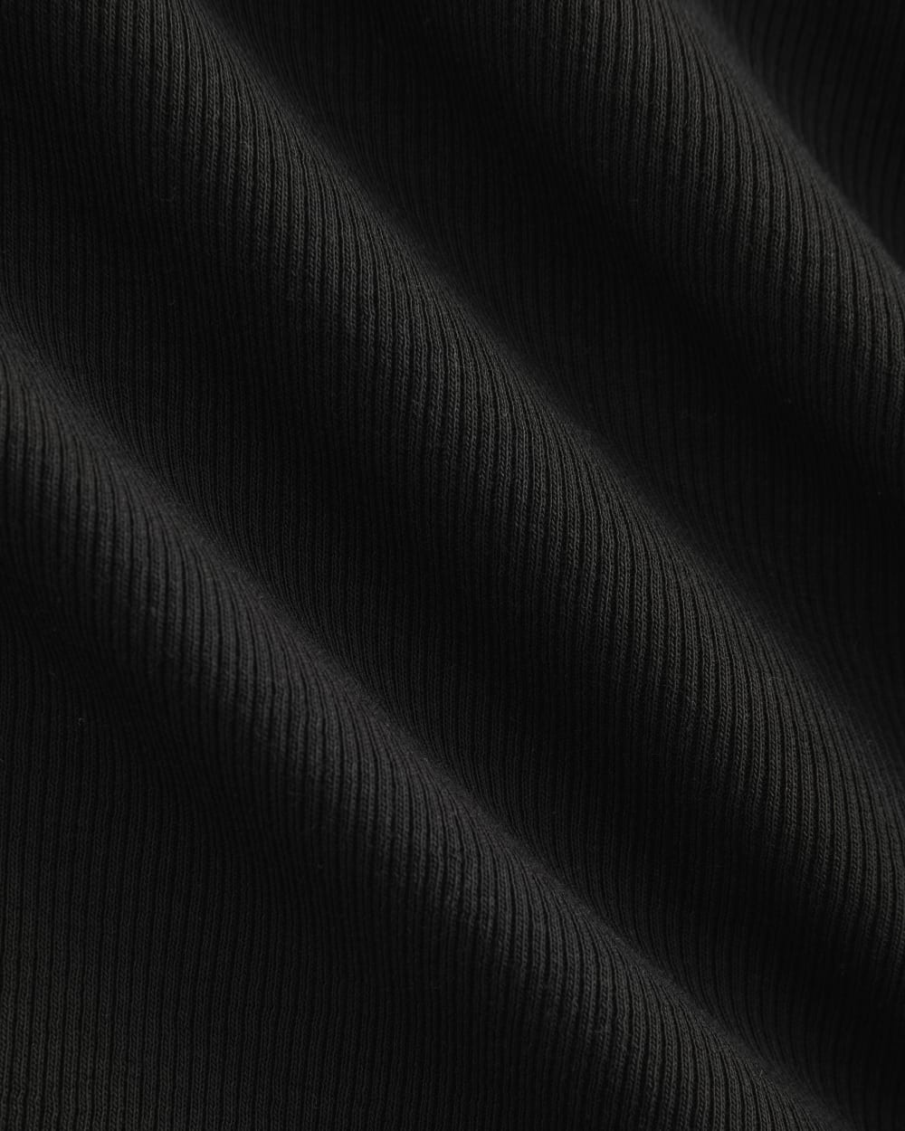 Luxe Rib Deep U-Neck Top in Black — detail view