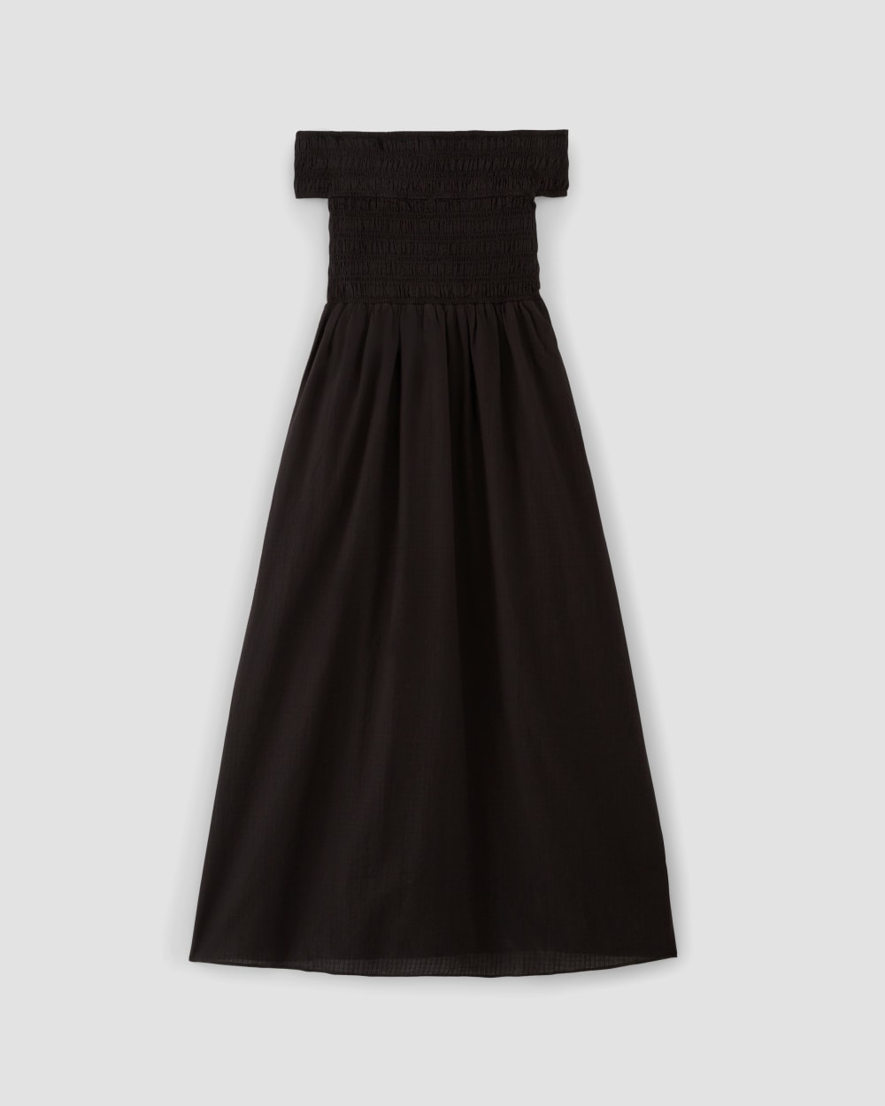The Gauze Off-the-Shoulder Dress in Black — alternate view