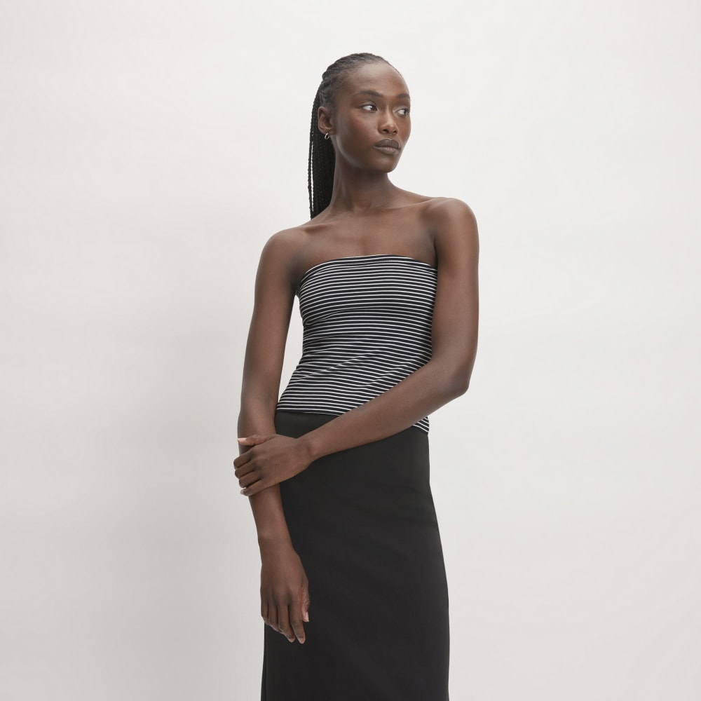 The Tube Top in Black / White — front view