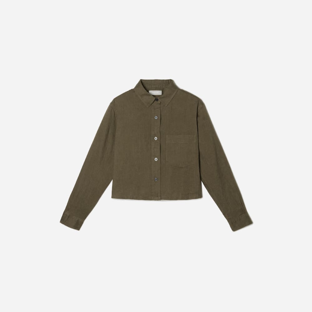 The Way-Short Shirt in Silky Cotton in Beech — alternate view