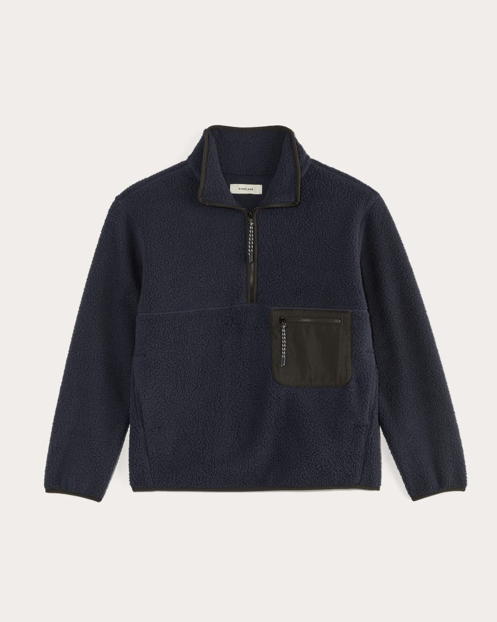 The ReNew Fleece Oversized Half-Zip in Navy — alternate view