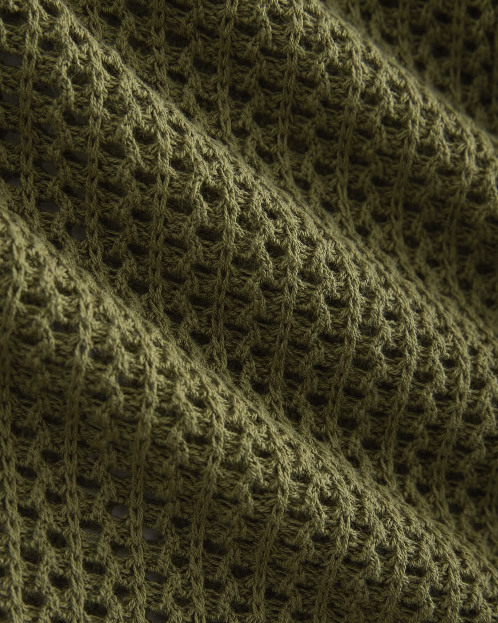 Lace-Knit Cardigan in Mayfly — detail view