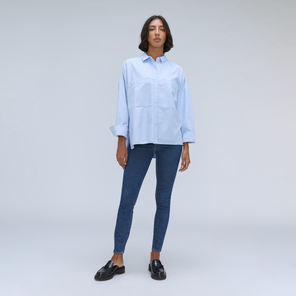 The Way-High® Skinny Jean in Mid Blue — front view
