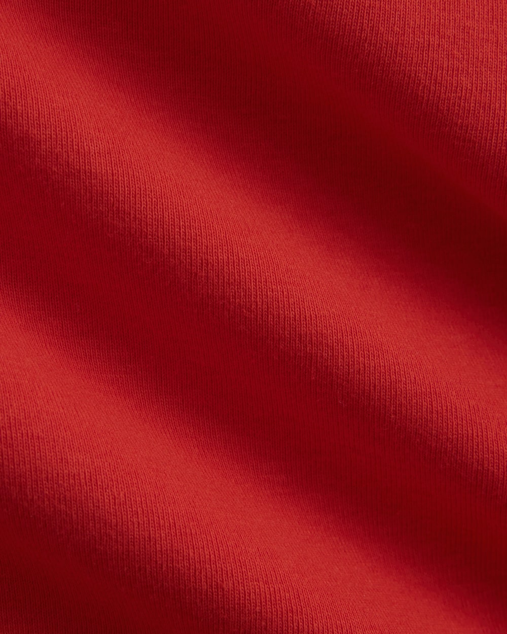 RetroSoft Cotton Square-Neck Tee in Fiery Red — detail view