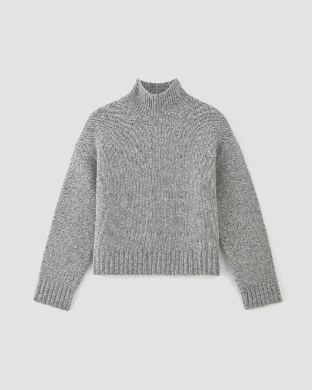 The Cloud Oversized Turtleneck in Heather Grey — alternate view