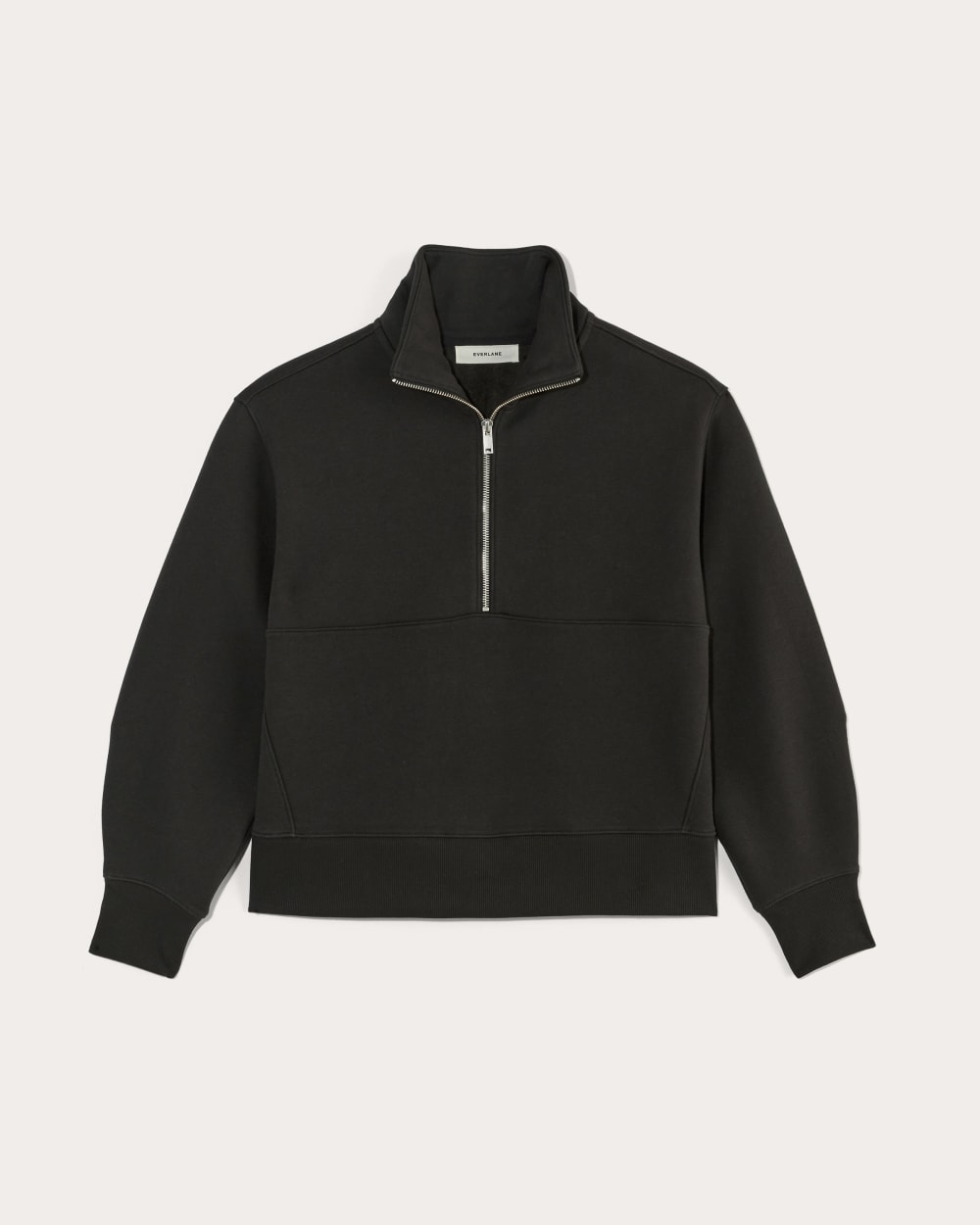 Luxe Fleece Half-Zip Sweatshirt in Black — alternate view