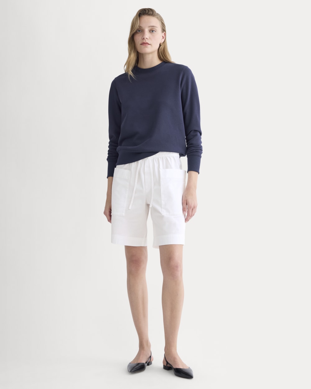 The Easy Cargo Short in White — front view