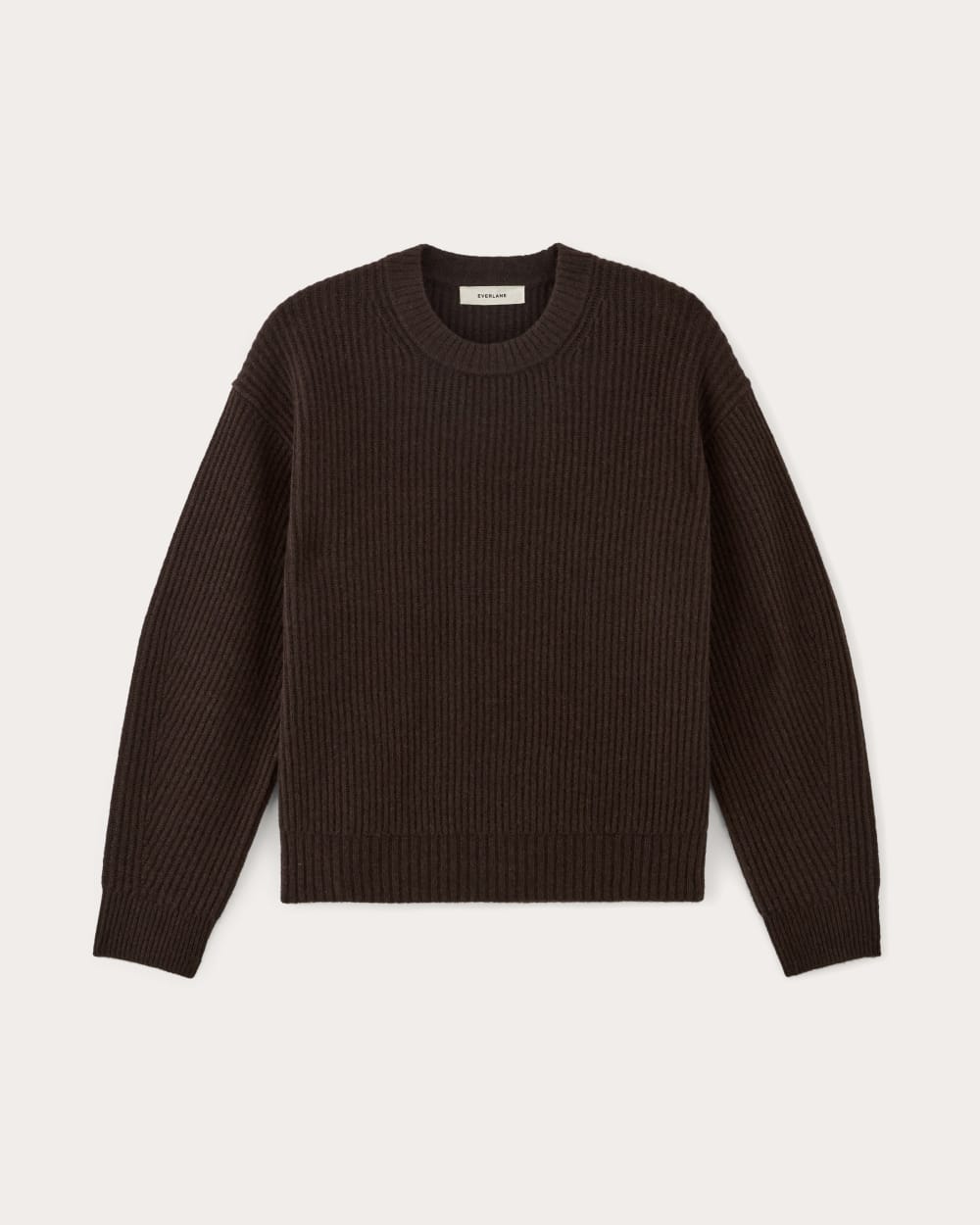 The Cocoon Crew in Wool Cashmere in Americano — alternate view
