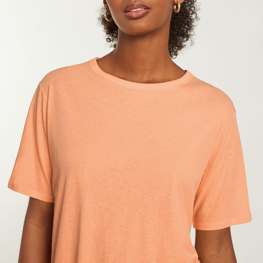The Air Tee in Orange Chiffon — detail view