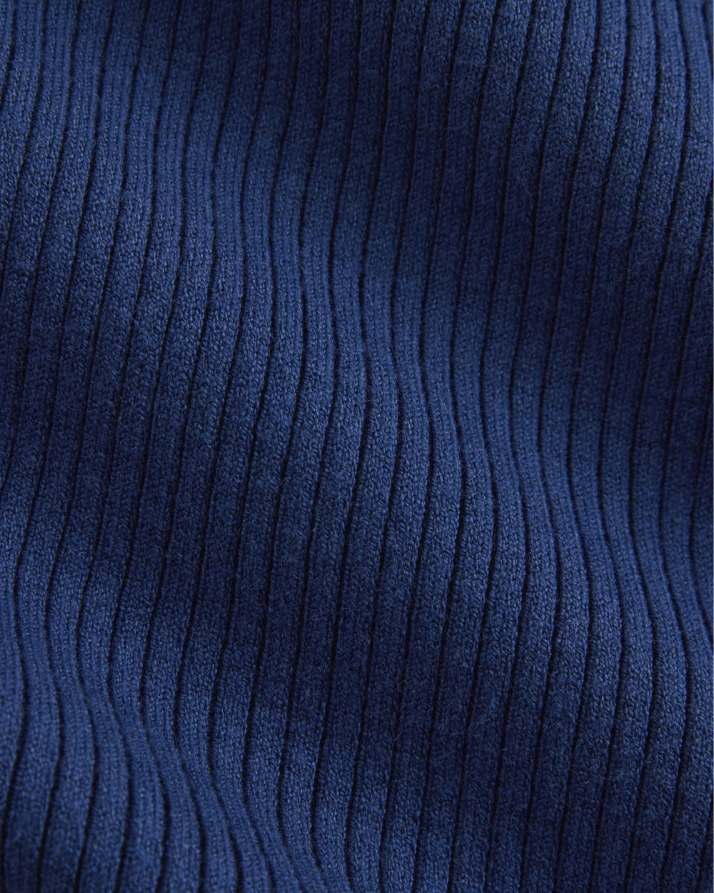 Boat-Neck Ribbed Knit in Estate Blue — detail view