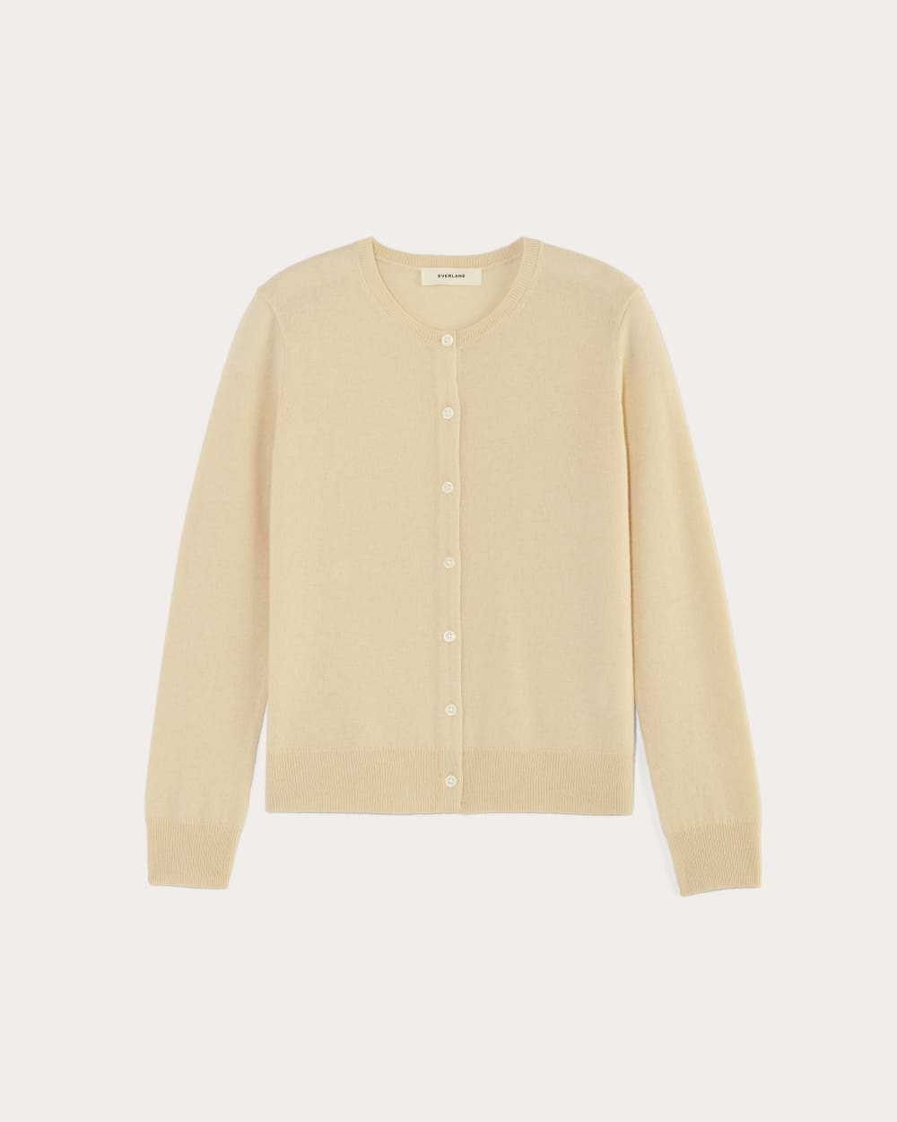 The Classic Cardigan in Cashmere in Creme — alternate view