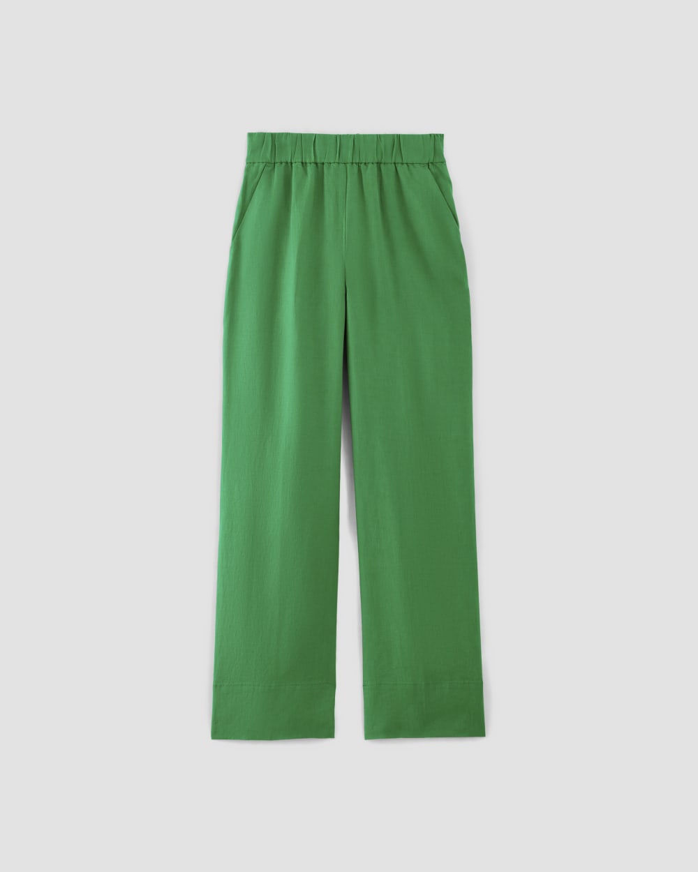 The Linen Easy Pant in Grass Green — alternate view