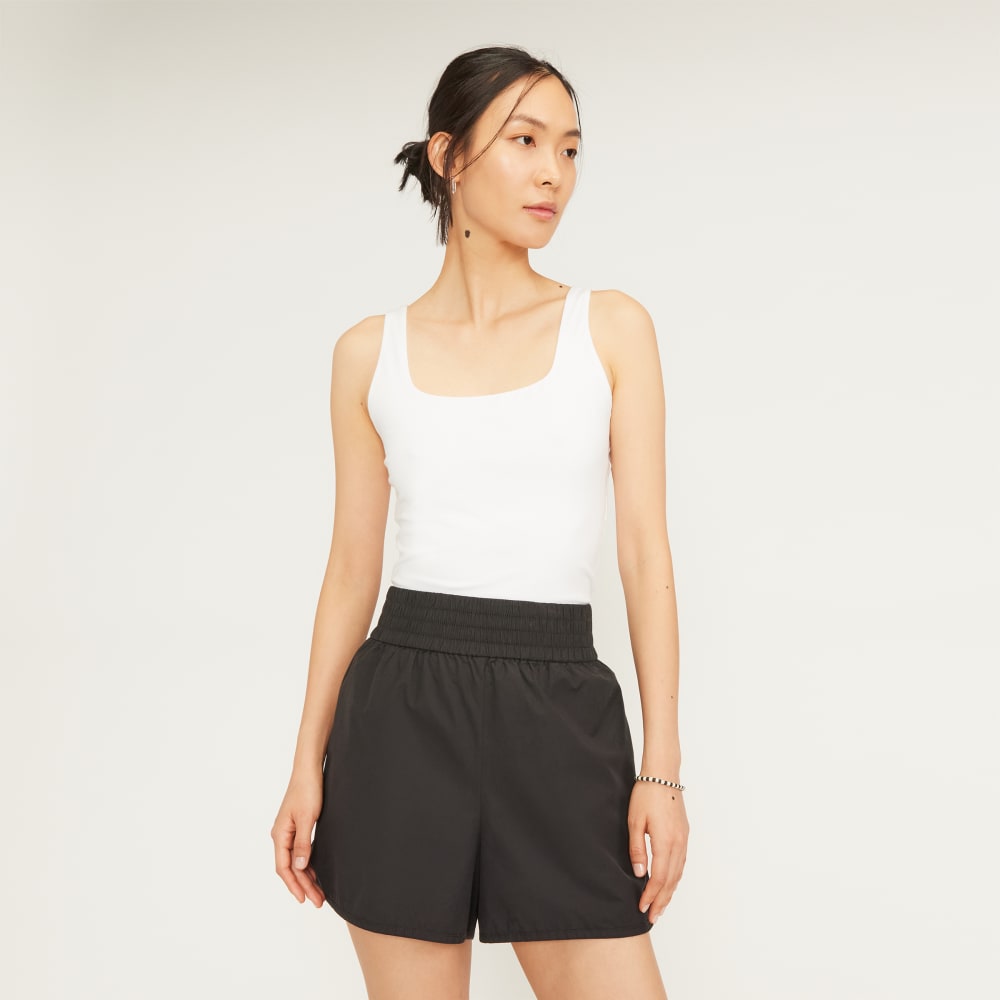 The Supima® Sleeveless Top in White — front view