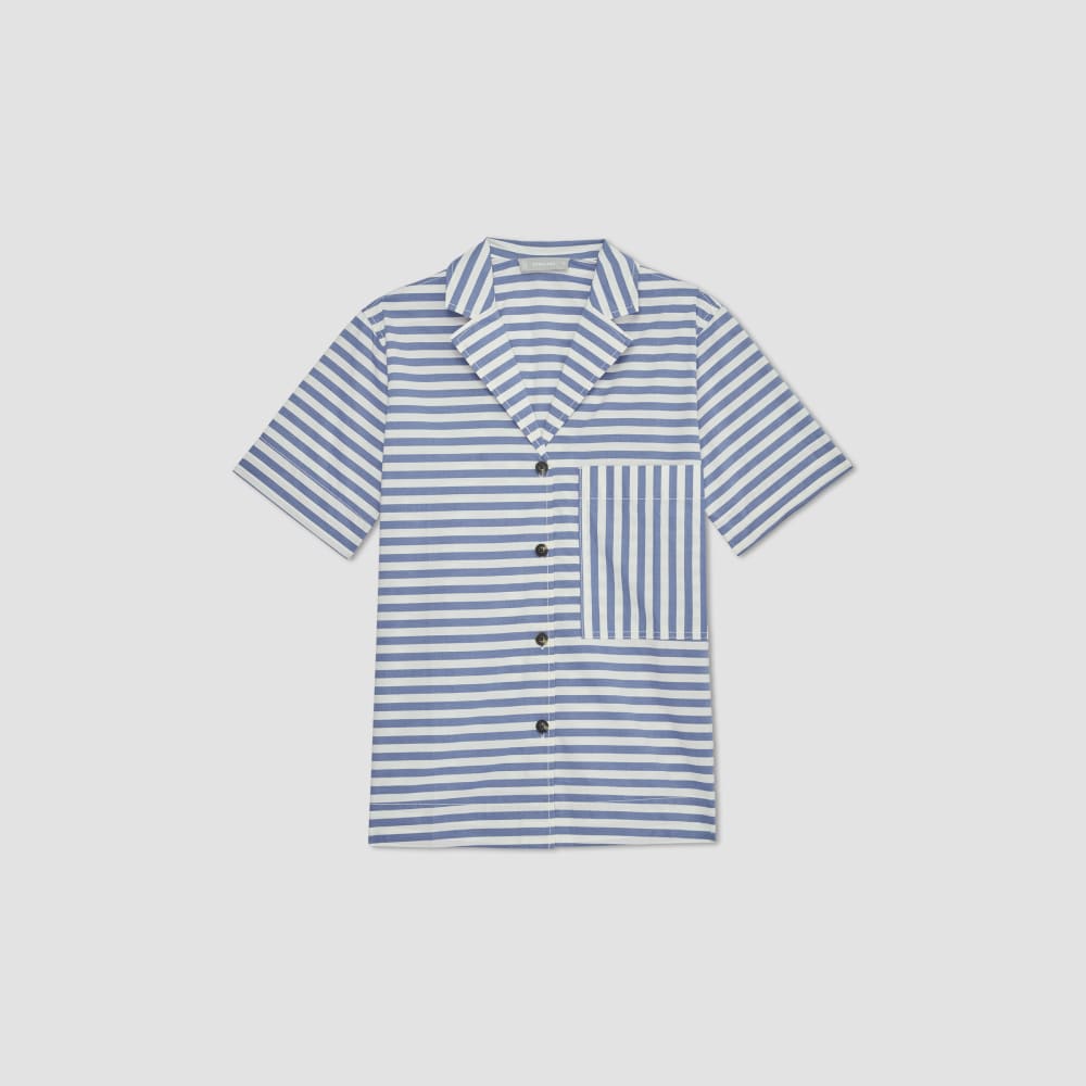 The Poplin Shirt in Mazarine Blue / Bone — alternate view