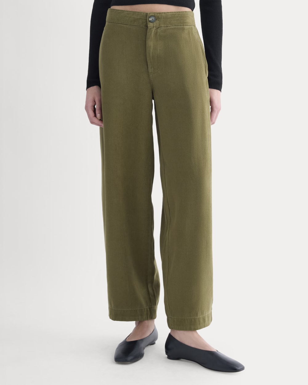 Balloon Pant in Buttersoft in Olive — detail view