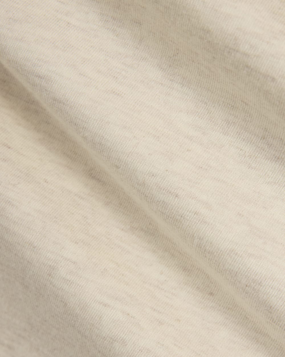The Box-Cut Tee in Essential Cotton in Heathered Oat — detail view