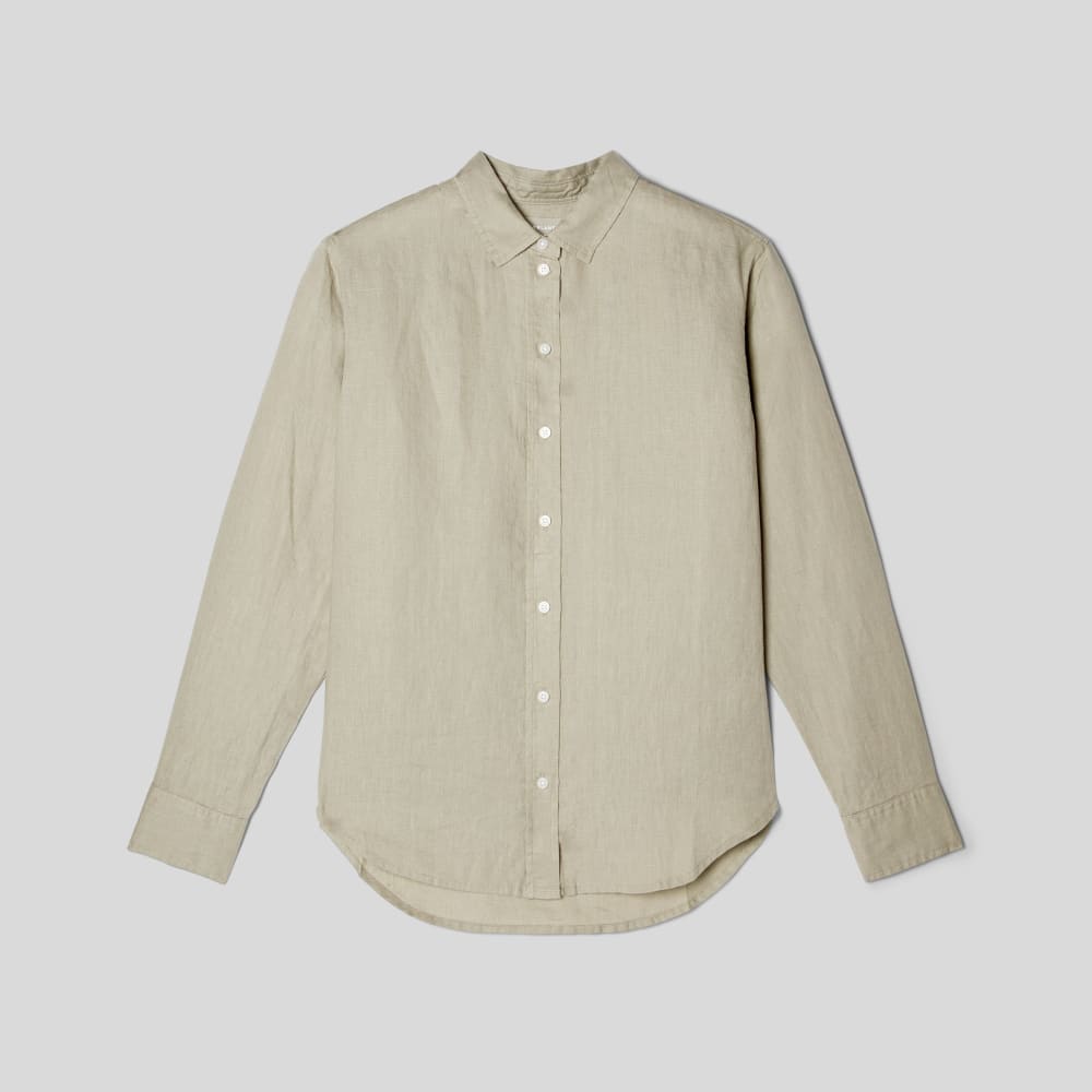 The Must-Have Shirt in Linen in Seagrass — alternate view