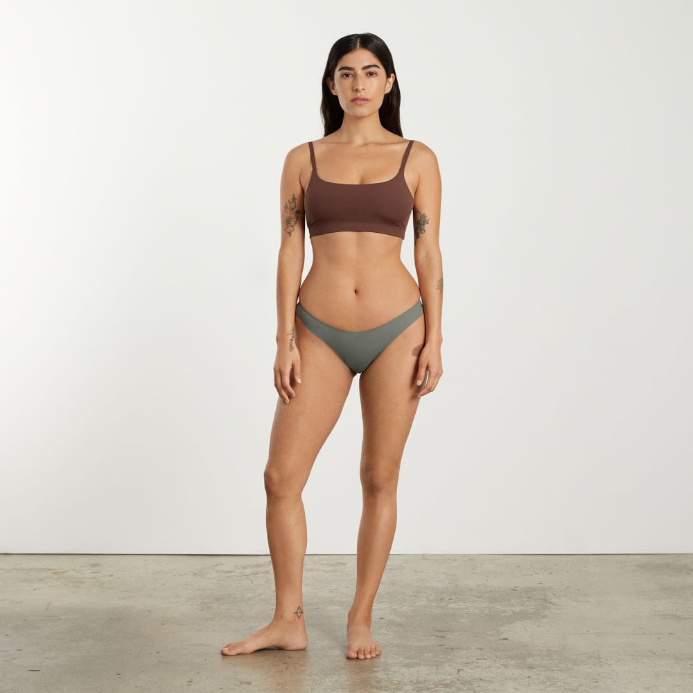 The Invisible Bikini in Pewter Green — detail view