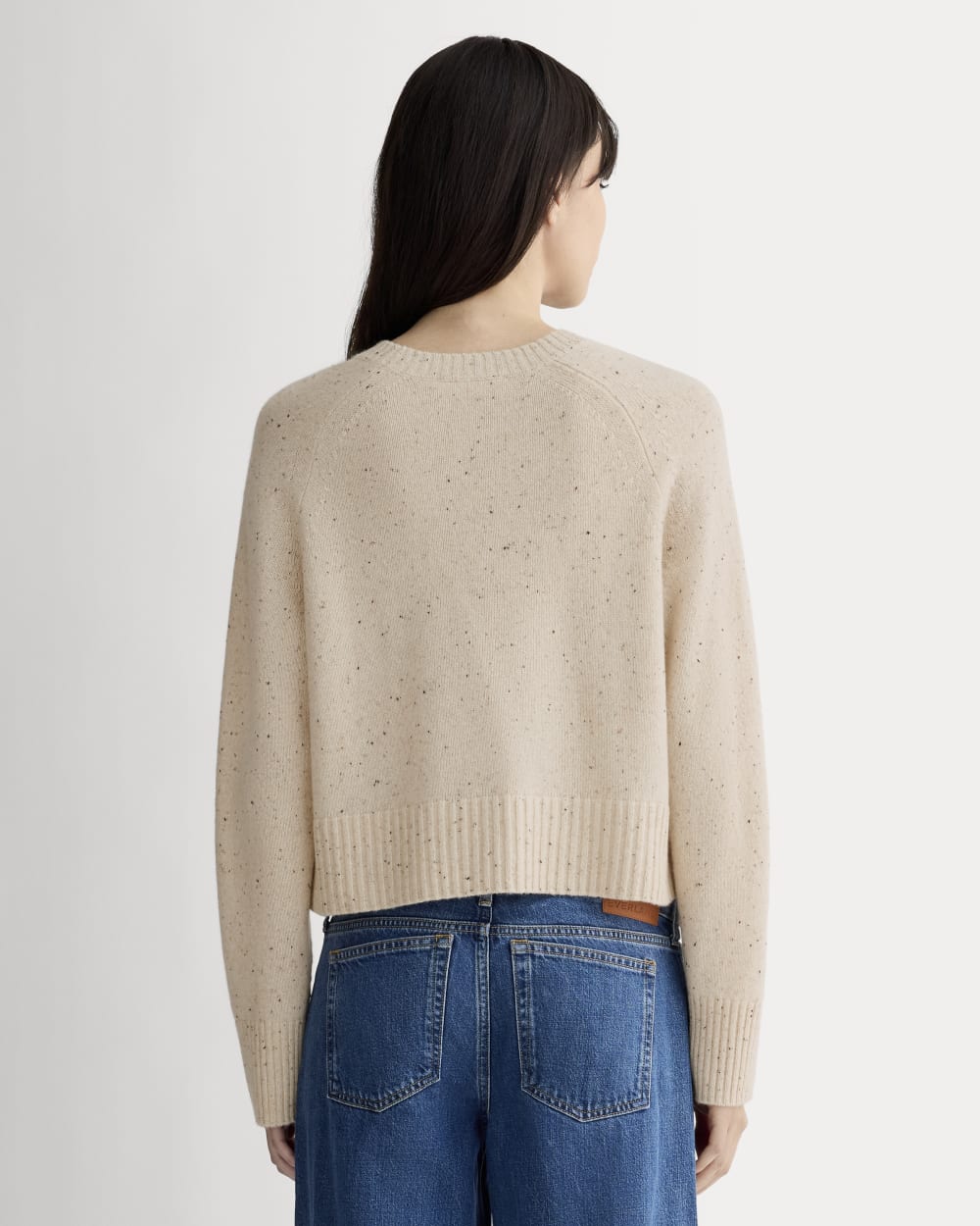 The Boxy Crew in Cashmere in Oat Donegal — detail view