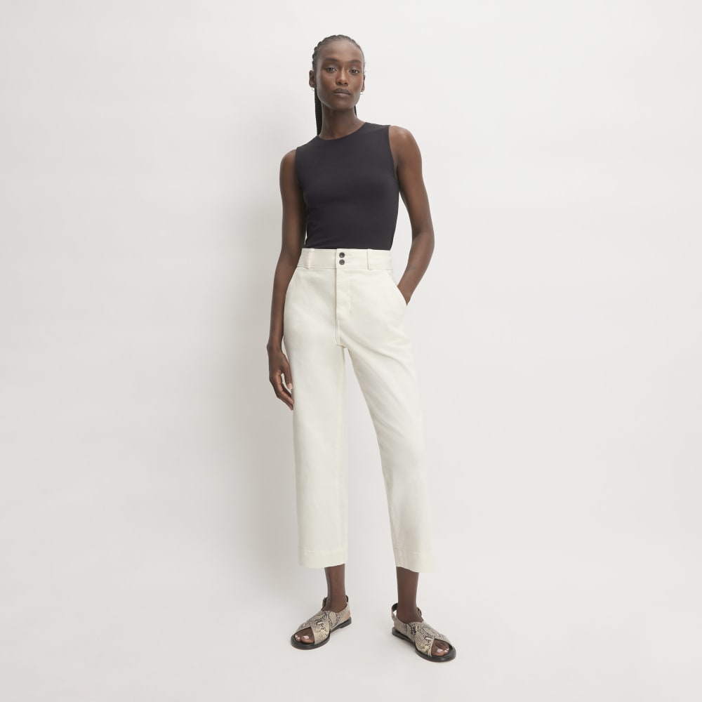 The Supima® Form Tank in Black — detail view