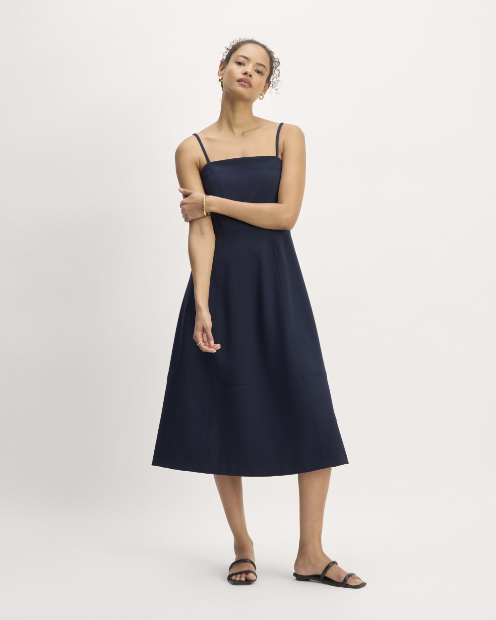The Dream Everywhere Dress in Navy — front view