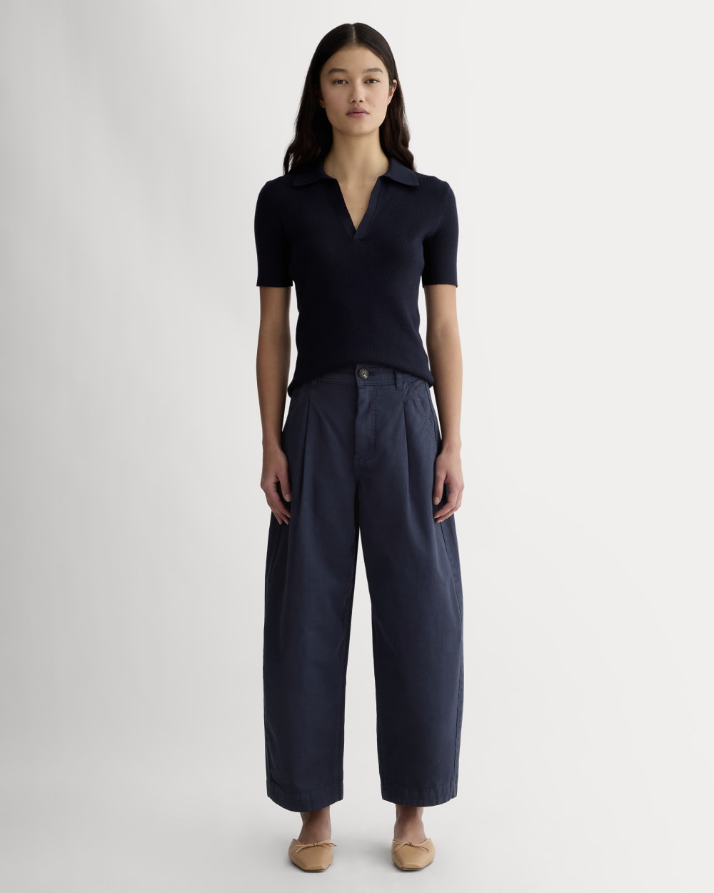 The Everywhere Pant in Navy — front view