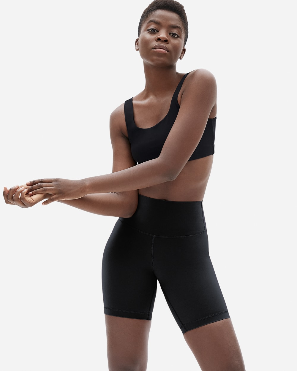 The Perform Bike Short in Black — detail view