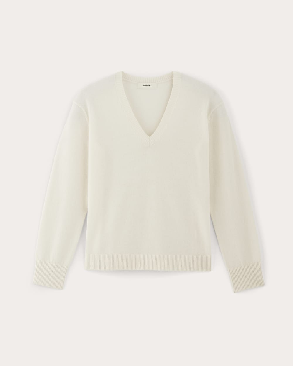 The Classic V in Cashmere in Bone — alternate view