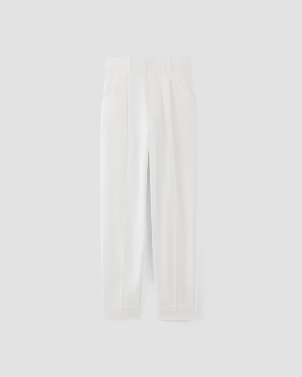 The Draper Tapered Pant in Buttersmooth in White — alternate view