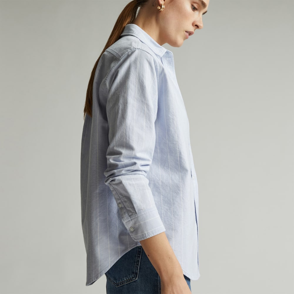 The Must-Have Oxford Shirt in Periwinkle / White — detail view