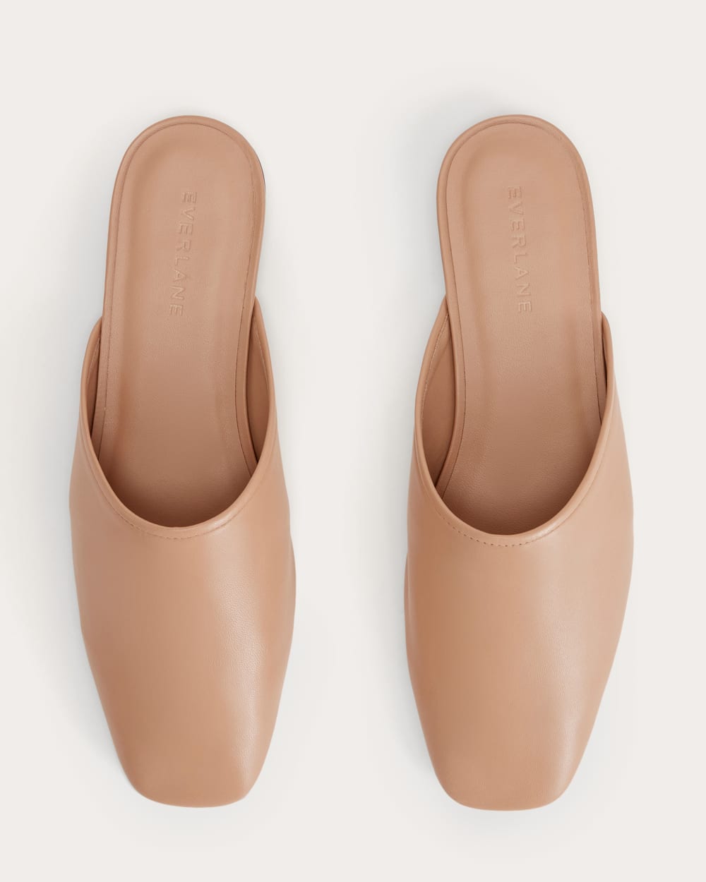 The Day Mule in Blush Tan — detail view
