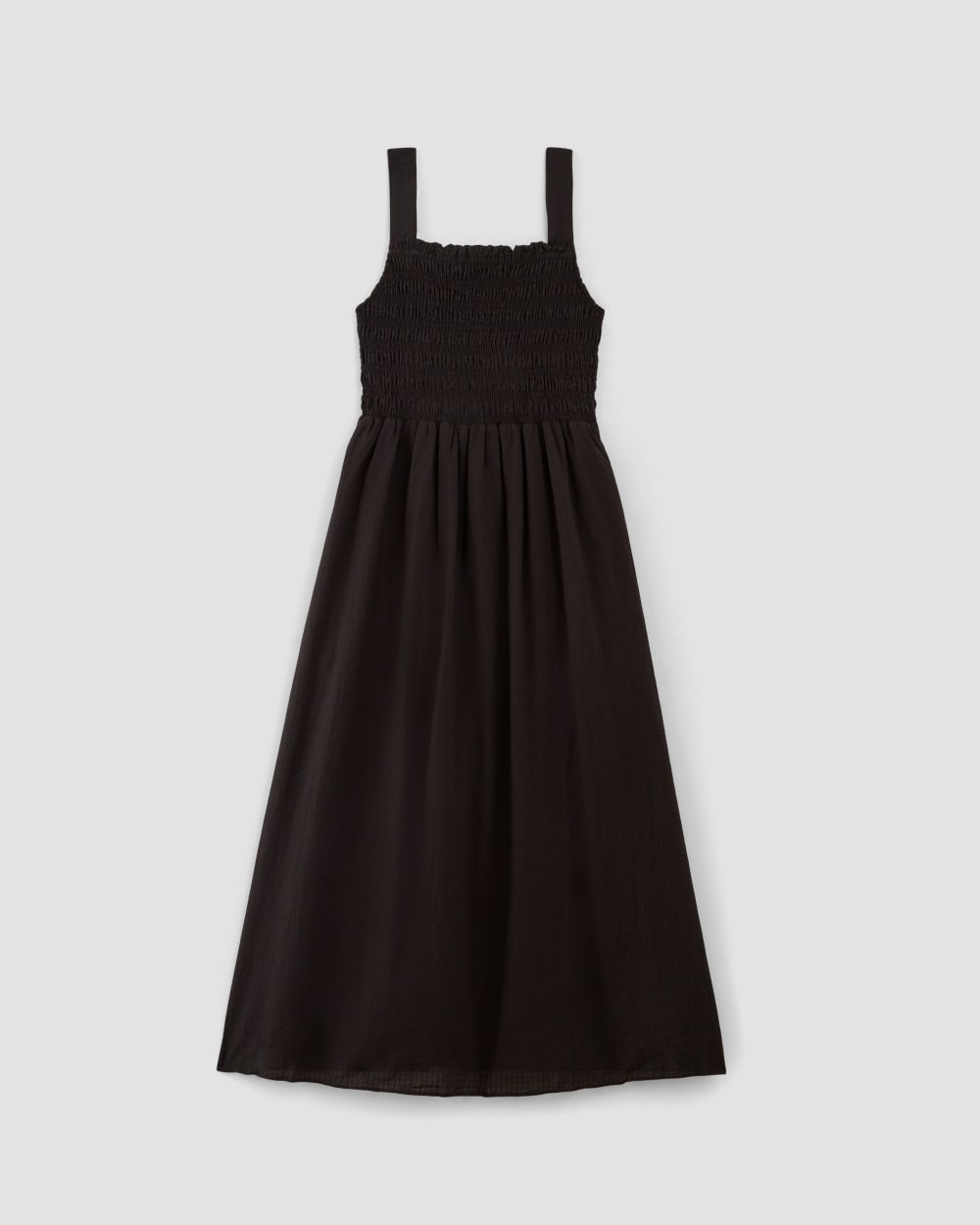 The Gauze Smock Dress in Black — alternate view