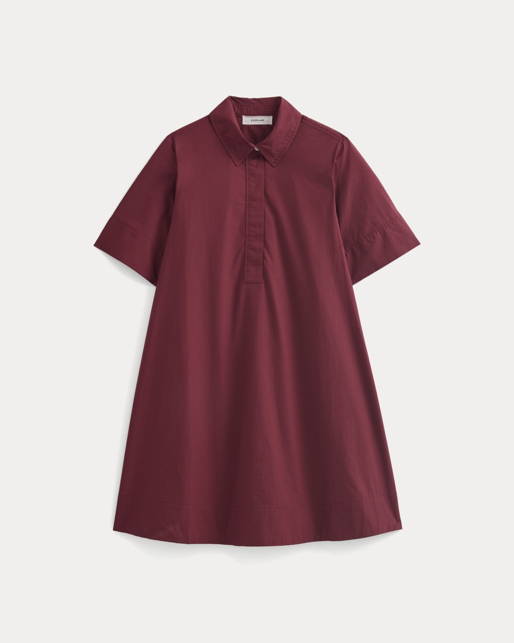 Popover Mini Shirtrdress in Ultrasoft Cotton in Pomegranate — alternate view