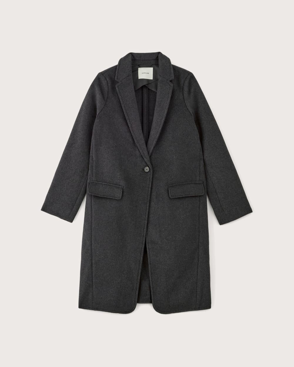 The Topcoat in Wool in Dark Charcoal Melange — alternate view