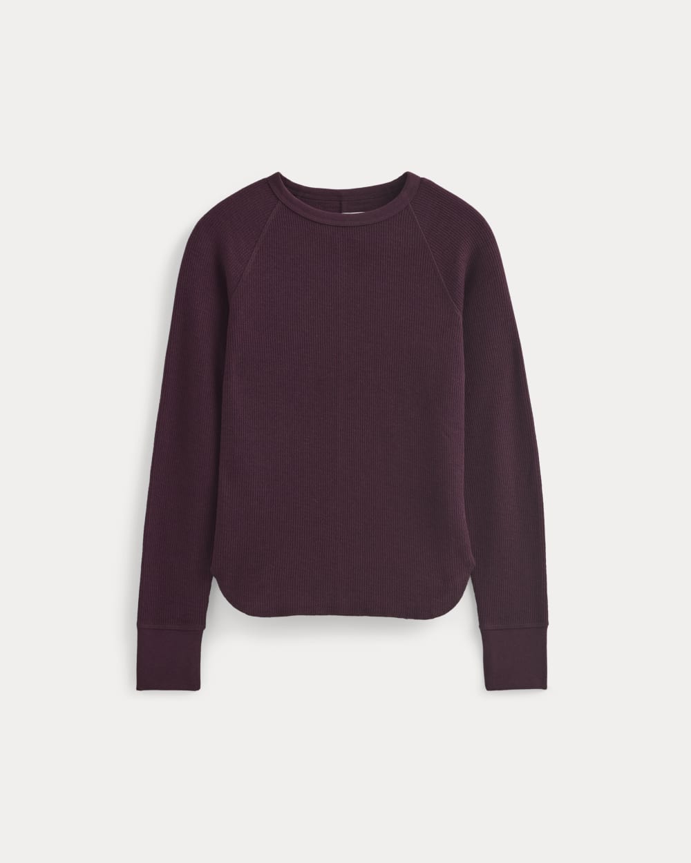 Slim-Fit Crew in Cozy Waffle in Heathered Port Royale — alternate view