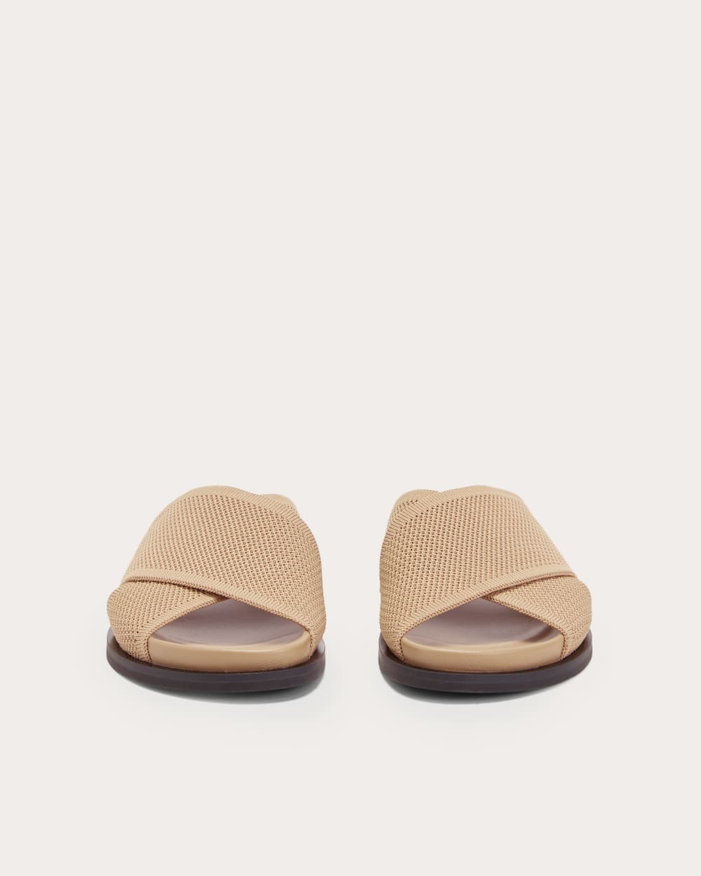 The ReKnit Form Crossover Sandal in Caramel — detail view