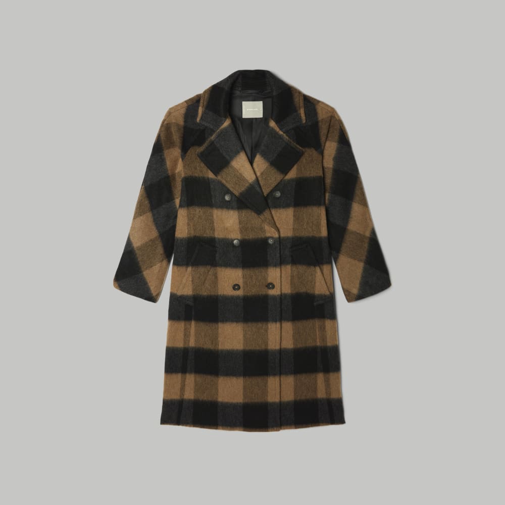 The Brushed Italian ReWool® Peacoat in Camel Buffalo Check — alternate view