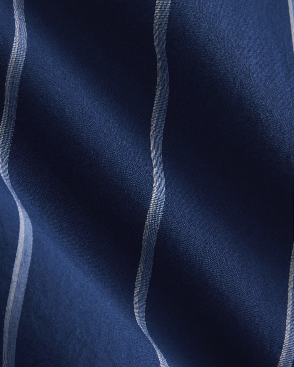 Midi Shirtdress in Ultrasoft Cotton in Estate Blue/Open Air/White — detail view