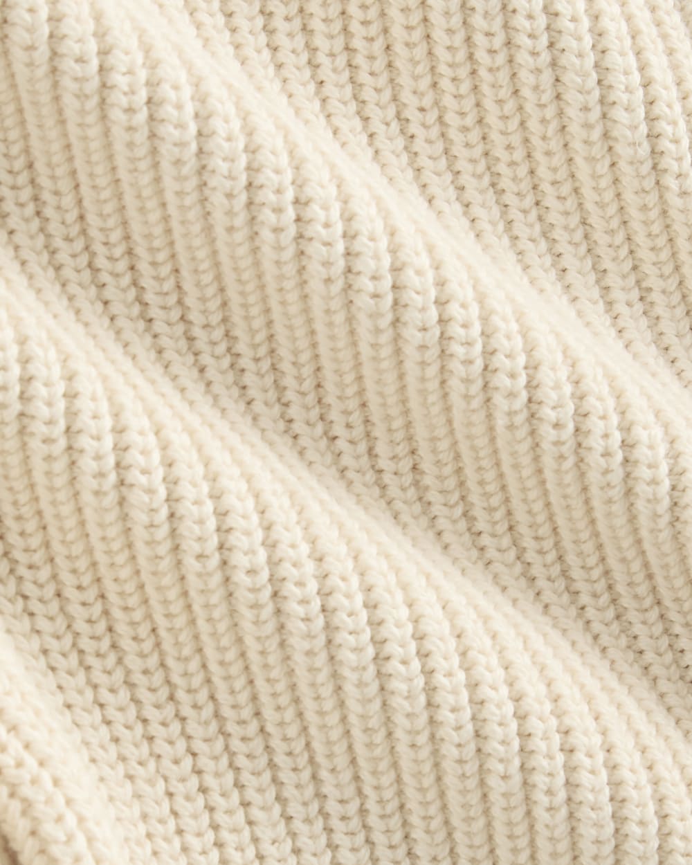 The Full-Zip Sweater in Everyday Cotton in Canvas — detail view