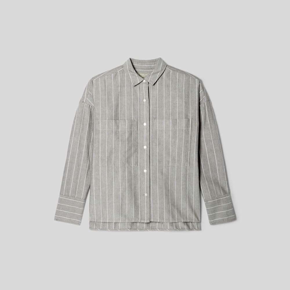 The Boxy Oxford in Chocolate Brown / White — alternate view