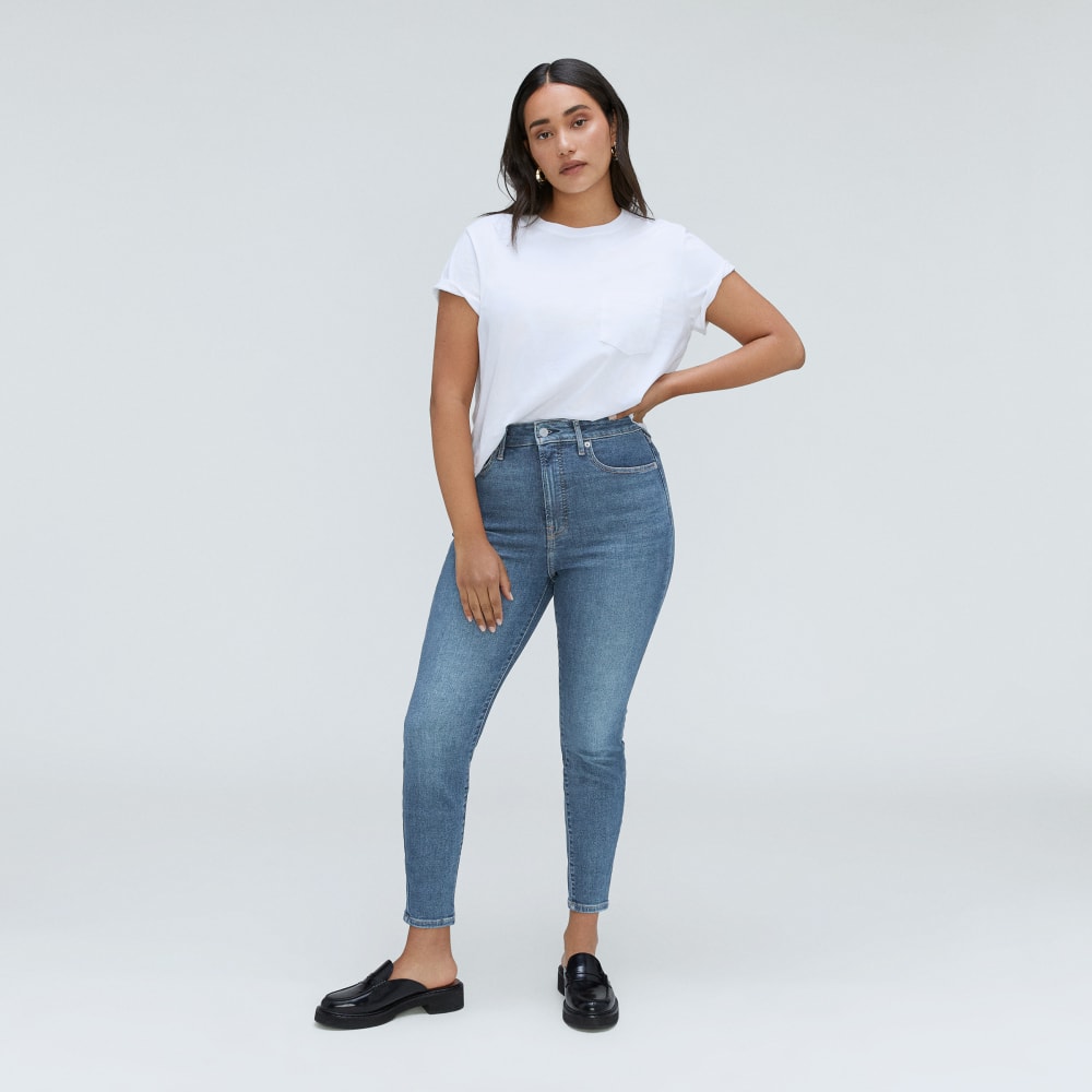 The Way-High® Hourglass Skinny Jean in Faded Blue — front view