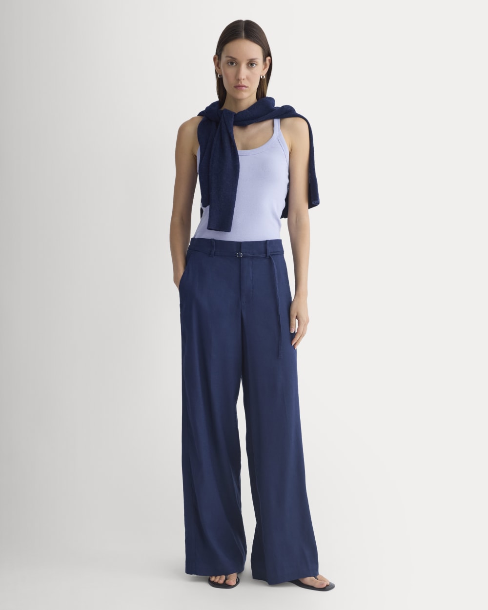 RetroSoft U-Neck Tank in Aleutian — detail view