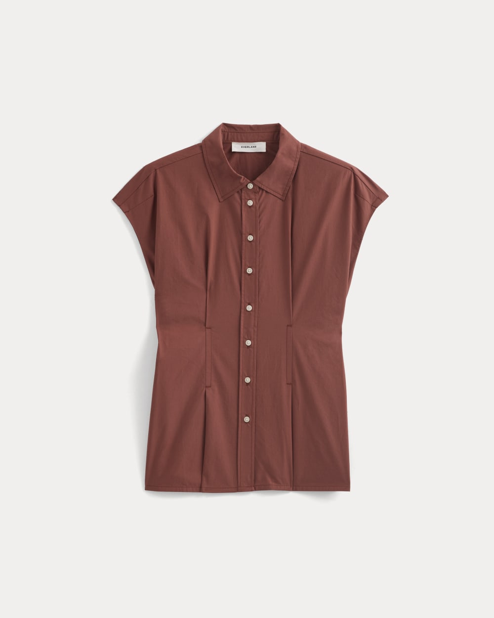 Muscle Shirt in Lightweight Cotton in Henna Red — alternate view