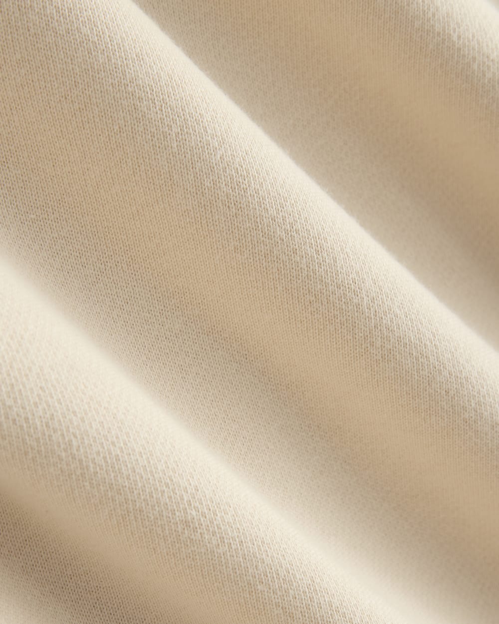 Lightweight Terry Bubble Sweatshirt in Parchment — detail view