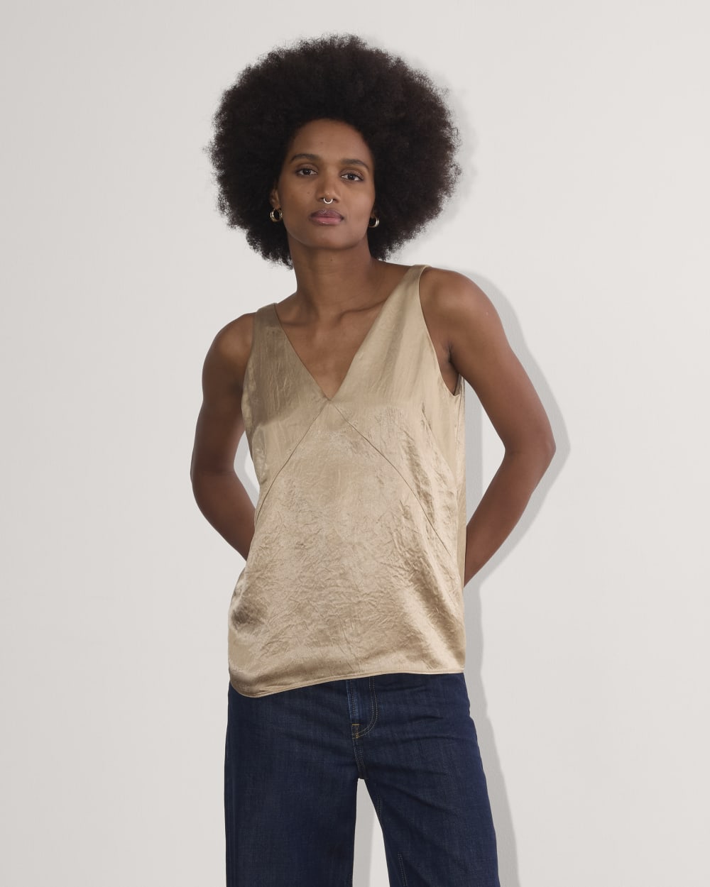The Satin Tank in Champagne — front view