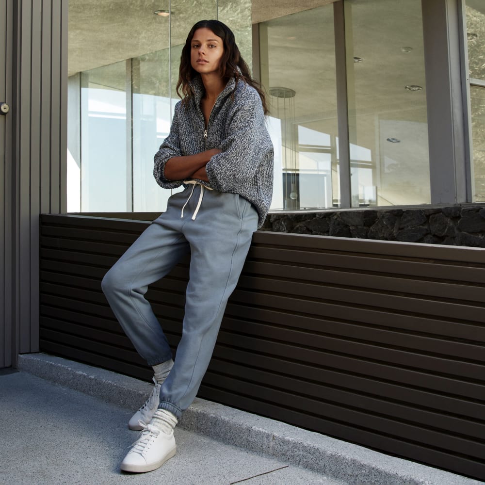 The Track Jogger in Faded Blue — front view