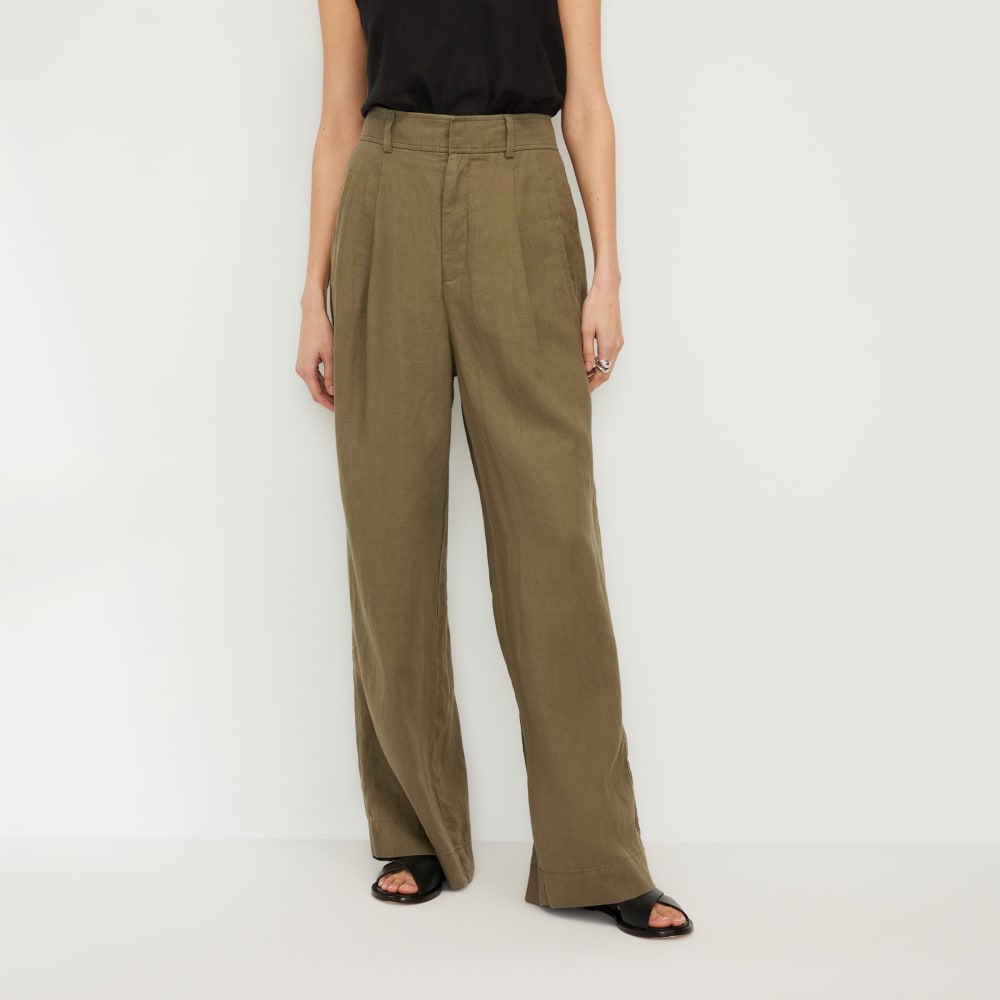 The Linen Way-High® Drape Pant in Kalamata — front view