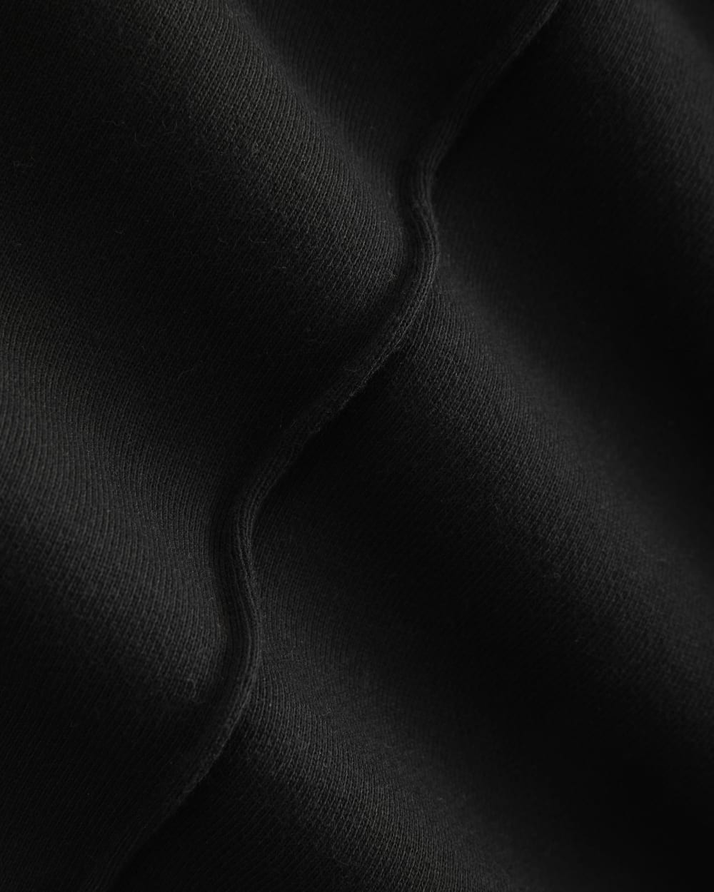 Lightweight Terry Pintuck Sweatpant in Black — detail view