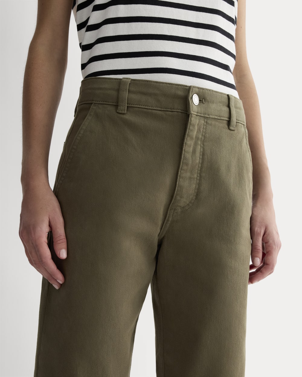 The Utility Straight-Leg Pant in Kalamata — detail view