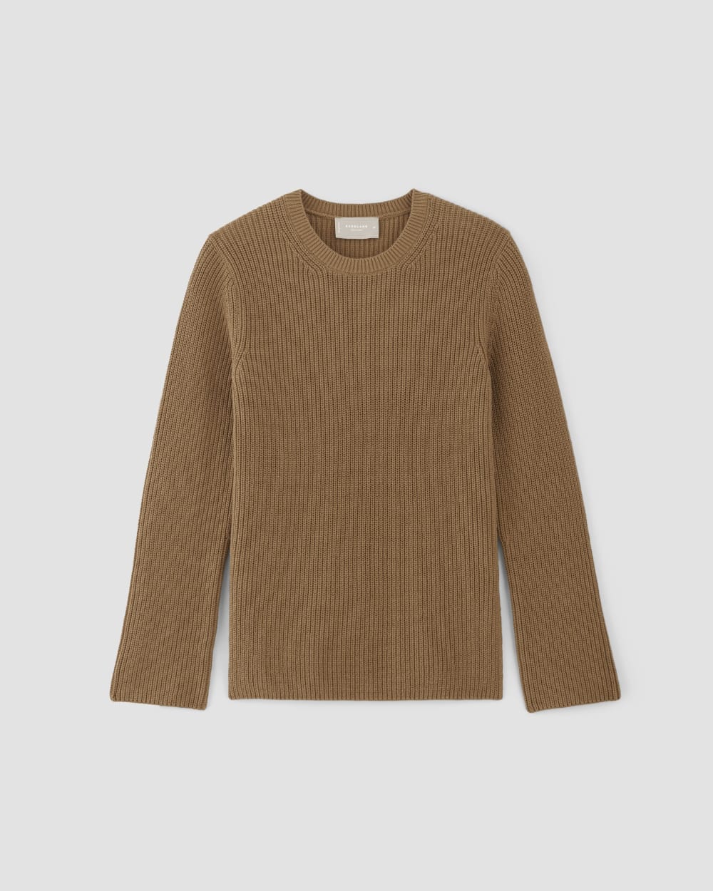 The Organic Cotton Slim Crew Sweater in Toasted Coconut — alternate view